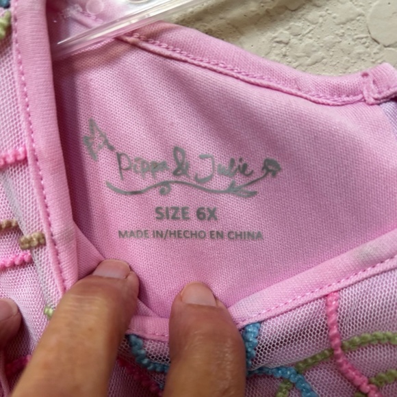 Pippa & Julie Pink Easter Dress. Size 6X - Picture 5 of 6